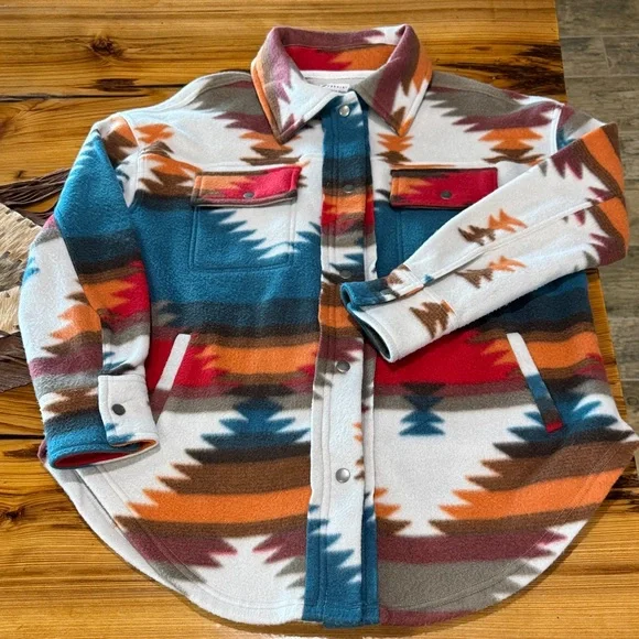 Colorful Aztec Patterned Jacket - Picture 1 of 3
